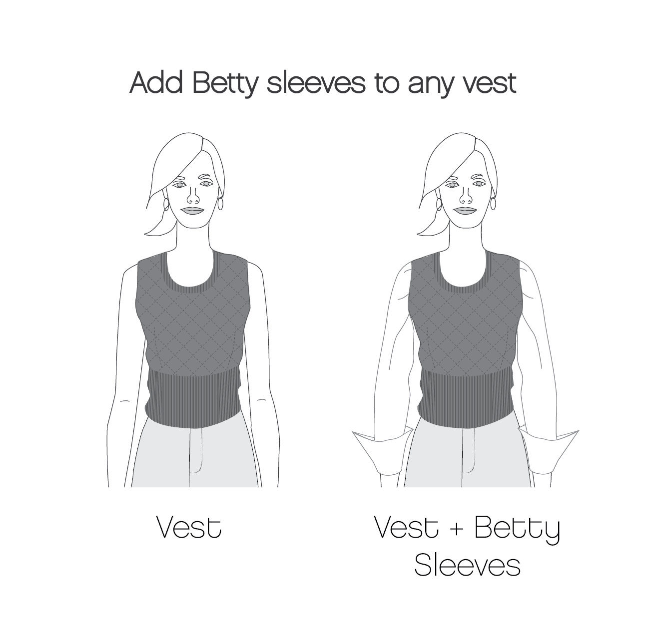 Betty Sleeves | White Cotton