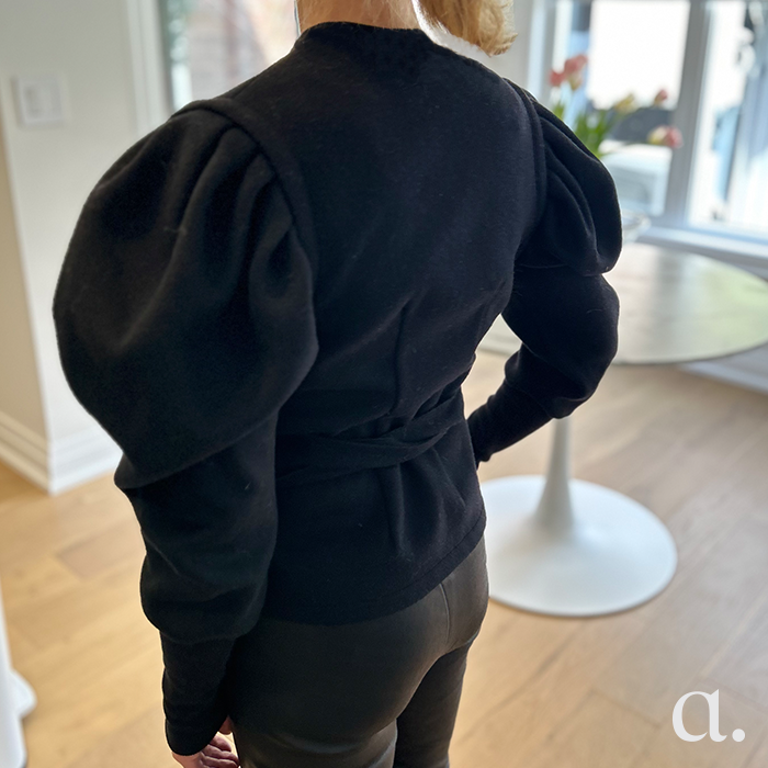 Paris Wrap Jacket | Black Wool | 3pc Sample Sale