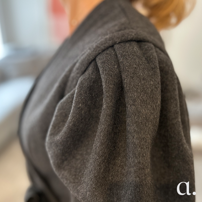 Paris Wrap Jacket | Gray Wool | 3pc Sample Sale