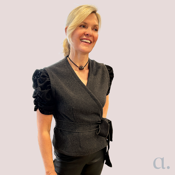 Paris Wrap Jacket | Gray Wool | 3pc Sample Sale
