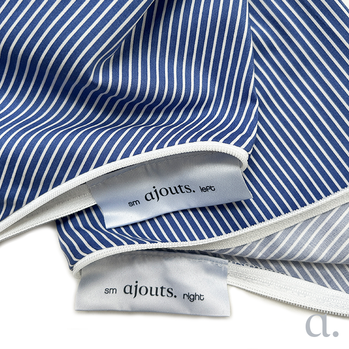 Betty Sleeves | Blue Stripe Cotton