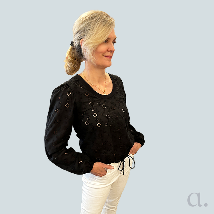 Brigitte Sleeves | Black Eyelet