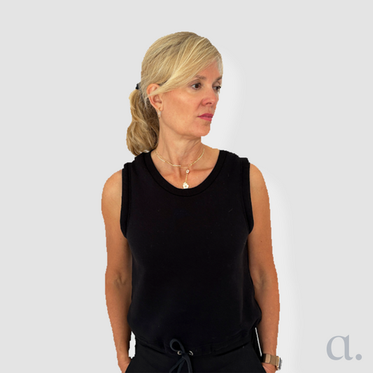 Lily Vest | Organic Black Fleece