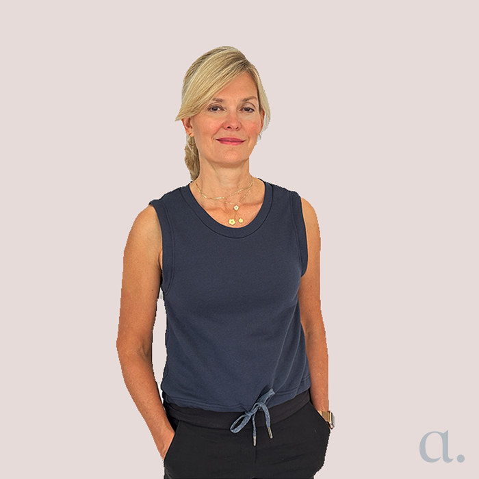 Lily Vest | Organic Blue Fleece