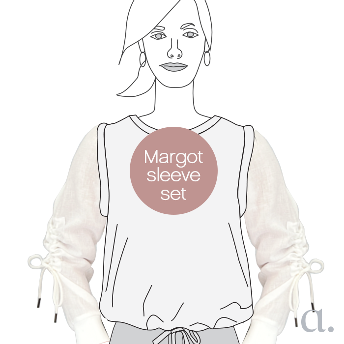 Margot Sleeves | White Linen