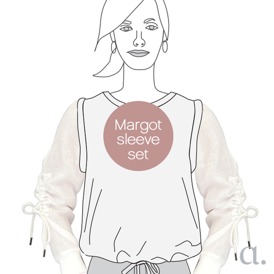 Margot Sleeves | White Linen
