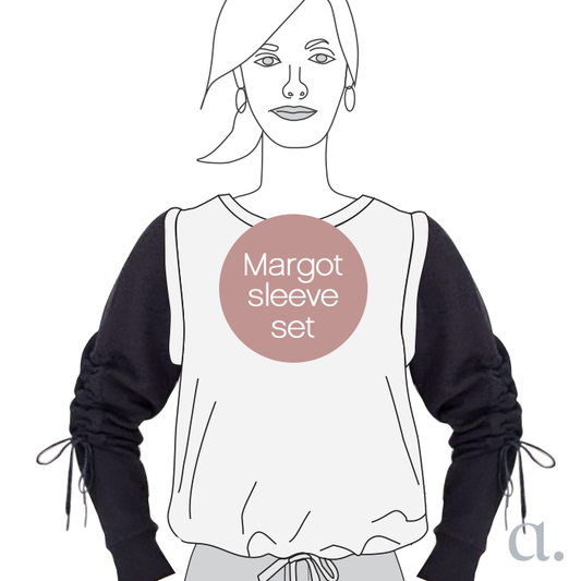 Margot Sleeves | Organic Black Fleece